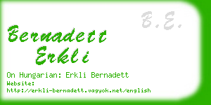 bernadett erkli business card